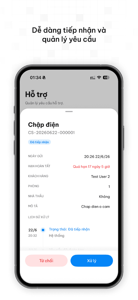 Dador Support Requests and Ticketing Screen